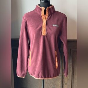 Columbia Burgundy and Orange Women's Sweatshirt
